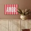 Amor - Strepen - Rood - Roze PET vilt klein -sfeer4