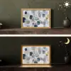 Abstract - Goud - Vormen Light Box met kabel (Tafellamp) klein -sfeer3