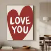 Loveyou - Hart - Rood Textielframe zwart klein -sfeer2