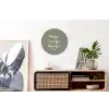Tekst - Huisje, tuintje, wijntje - Thuis - Quotes - Wijn Wandcirkel aluminium klein -kantoor