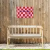 Furture - Geblokt - Rood Tuinposter op houten frame 2 cm dik klein -sfeer4