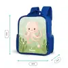 Roze octopus met een lach Kinderrugzak - Blauw middel -productfoto_formaten