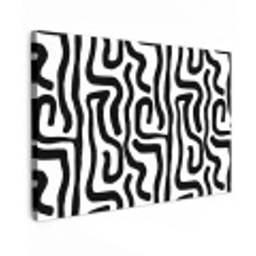 Modern - Lijnen - Zwart canvas 2cm klein 34 -z3d