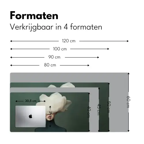 Hoed - Vrouw - Beige Muismat XXL klein -sfeer5