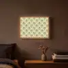 Klassiek - Waaier - Groen Light Box met batterij (Wandlamp) middel 907 -sfeer4