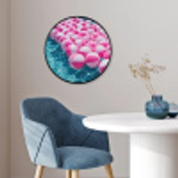 Strandballen - Roze - Water Fotolijst rond zonder passe partout klein -sfeer2