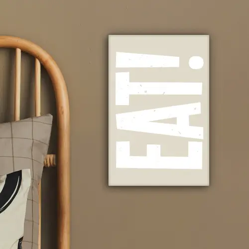 Eten - Decoratie - Beige - Wit canvas 2cm klein -sfeer3