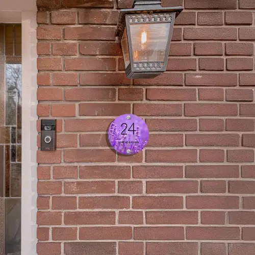 Lavendel - Klassiek Naambord Rond klein -sfeer7-rond-XS