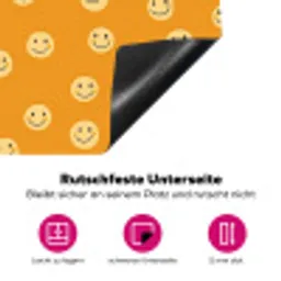 Smileys - Retro - Heel Inductie beschermer vinyl 3mm klein 276 -zzzzzzz-lf-onderkant