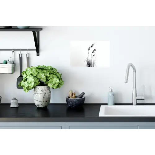 Minimalistisch - Stelen - Wit Muursticker klein -keuken