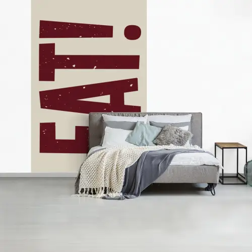Red - Eten - Vintage - Decoratie fotobehang vinyl groot -slaapkamer