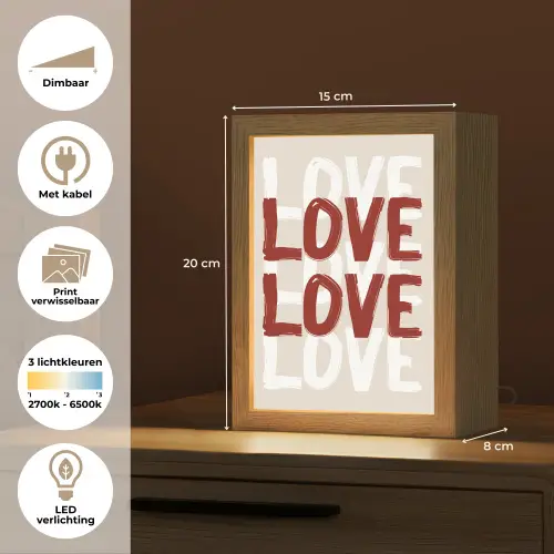 Love - Rood - Tekst Light Box met kabel (Wandlamp) klein -USP_websiteoverzichtNL