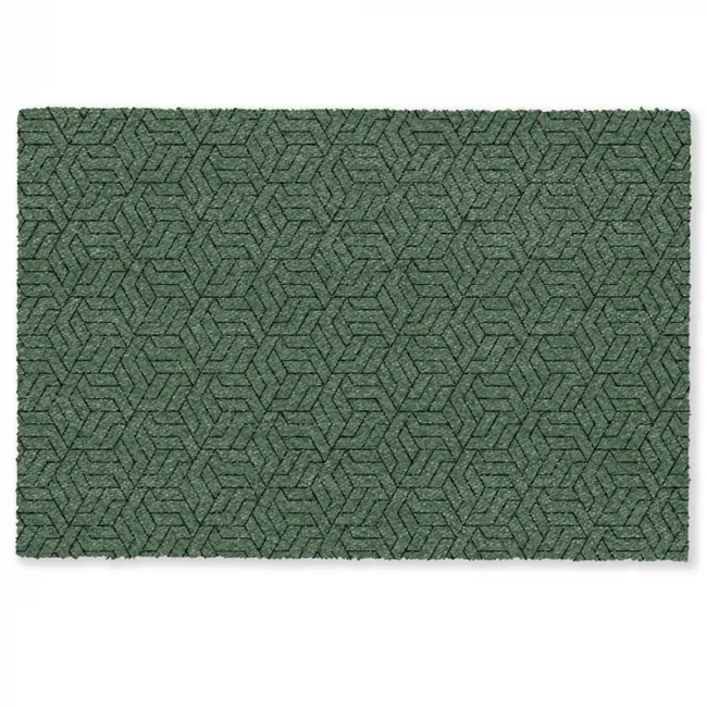 Fußmatte - Dunkelgrün - Muster - Linien - Schwarz
