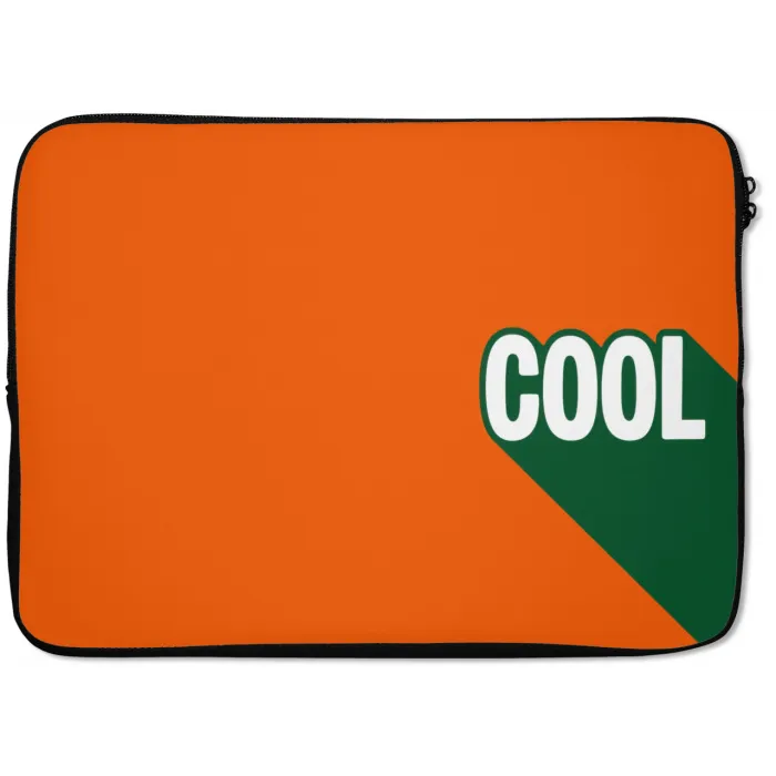 Cool - Oranje - Groen laptophoes neopreen klein -zkaufland3dotto