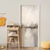 Moderne kunst - Abstract - Beige deurposter klein -sfeer4