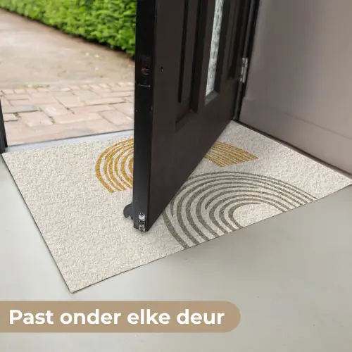 Bogen - Lijnen - Oranje - Minimalistisch Deurmat klein -USP_NL
