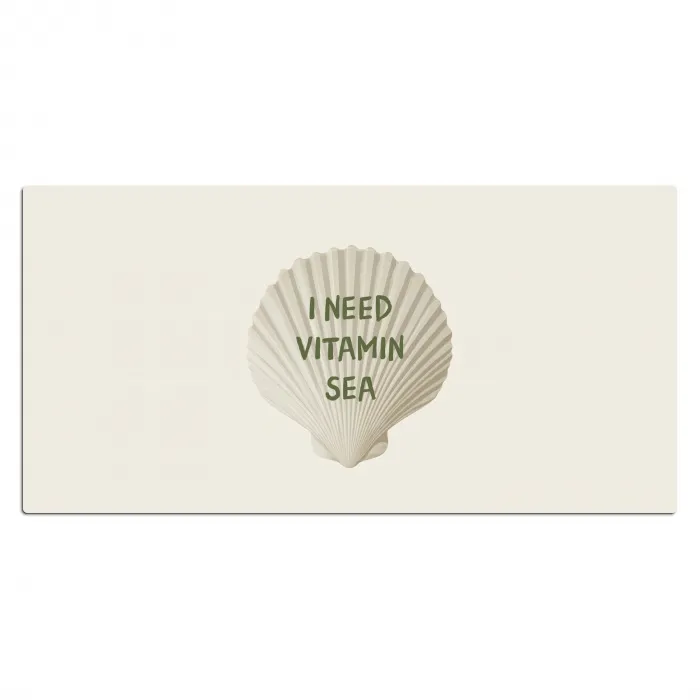 Schelp - Quote - Groen Muismat XXL klein -3d_leeg