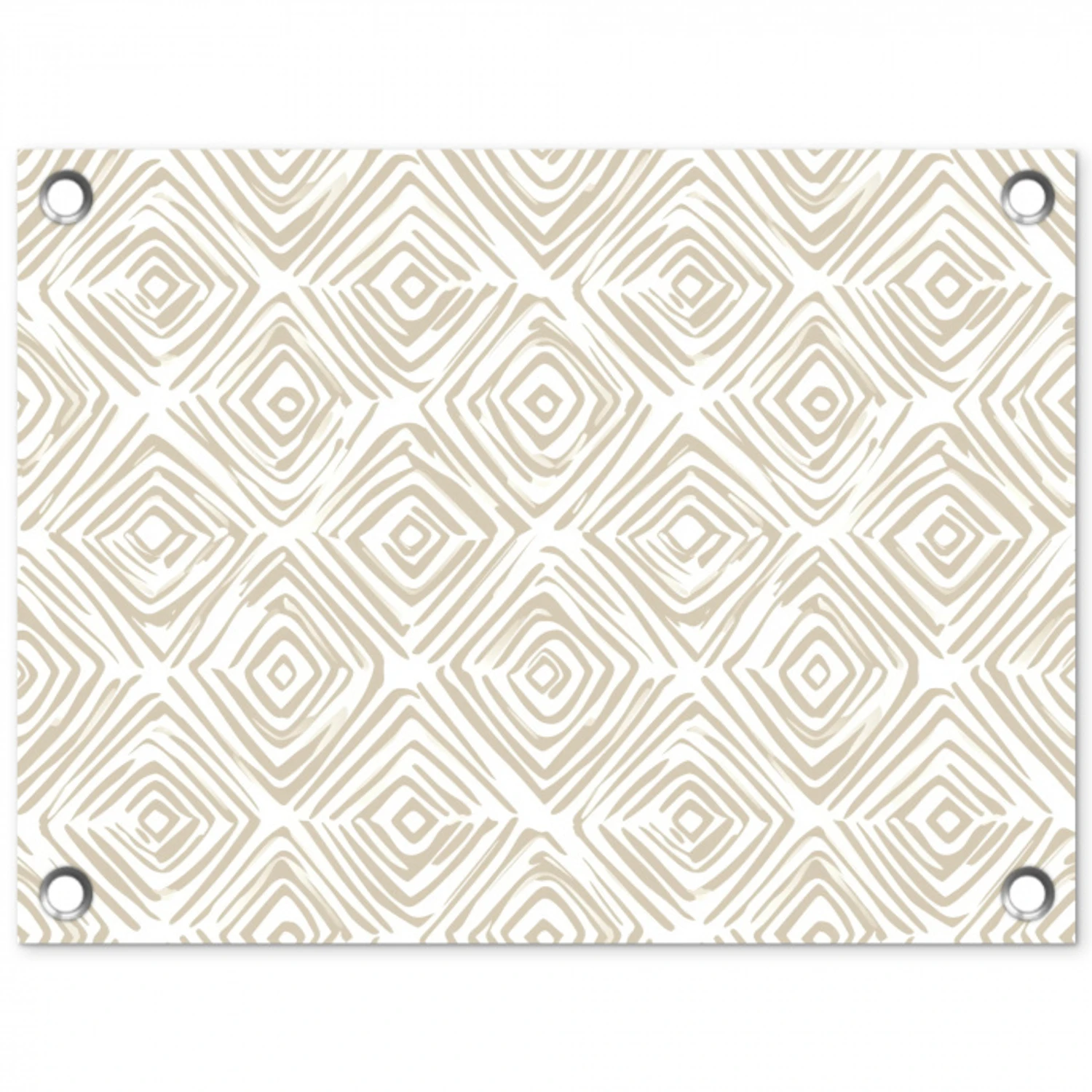 Abstract - Ruit - Beige tuinposter los doek klein 239 -3d