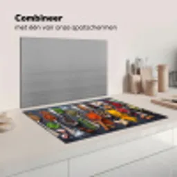 Kruiden - Lepels - Culinair - Kleurrijk - Sfeervol Inductie beschermer vinyl 3mm klein -wsfeer7_website