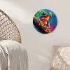 Kikker - Felgekleurd - Tak - Regenboog Wandcirkel plexiglas klein -sfeer5