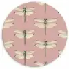 Lillibellen - Patroon - Roze Wandcirkel kunststof plaat 5mm dik klein 188 -3d