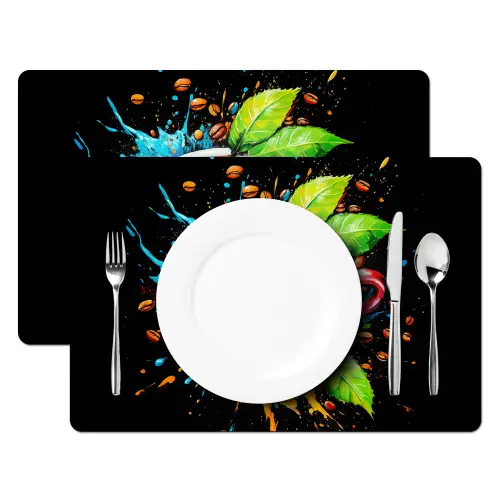 Koffie - Graffiti - Drinken - Abstract Placemat vinyl groot -zzsfeer2_Kitchenyeah-website