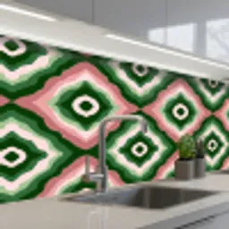 Ontwerp - Organisch - Kleurrijk keuken achterwand 2 middel 871 -3d_schuin