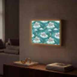 Koala's - Betoverend - Blauw Light Box met batterij (Wandlamp) middel 907 -sfeer1