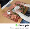 Kolibries - Bloemen - Groen - Roze Muismat XXL klein -sfeer3