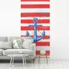 Anker - Verfspatten - Rood - Blauw fotobehang vinyl groot -woonkamer