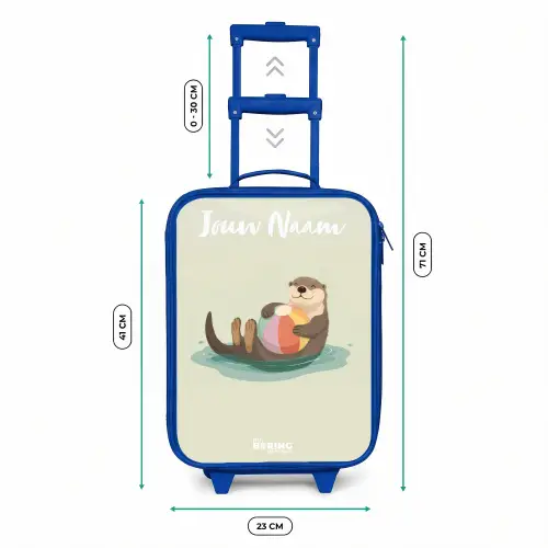 Otter - Strandbal - Water Kinderkoffer - Blauw klein -productfoto_formaten