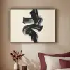 Strepen - Zwart - Abstract Textielframe zwart klein -sfeer1