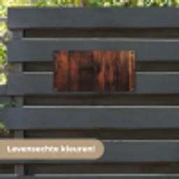 Hout - Planken - Vintage - Donkerbruin tuinposter los doek klein -sfeer3