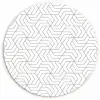 Geometrie - Lijn - Zwart - Wit - Patroon Wandcirkel plexiglas klein 852 -3d
