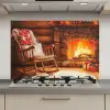 Winter - Kerst - Huis - Openhaard keuken achterwand spatscherm klein -3d_website