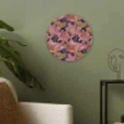 Lelies - Patroon - Roze - Goud Akoestische PET Vilt - Rond klein 838 -sfeer2