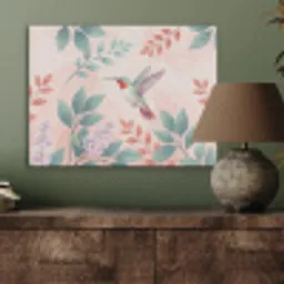 Kolibrie - Vliegen - Natuur - Illustratie - Kleurrijk PET vilt klein -sfeer2
