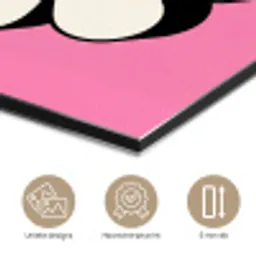 Smiley - Bloem - Roze aluminium wit klein -closeup_NL