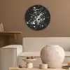 Verfspatten - Wit - Abstract - Explosie Akoestische PET Vilt - Rond klein -sfeer1