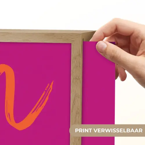 Oh la la - Oranje - Roze Light Box met batterij (Wandlamp) middel -USP_websiteprintNL