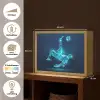 Voetballer - Blauw - Neon Light Box met batterij (Wandlamp kind) middel -USP_websiteoverzichtNL