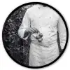 Tomaten - Chef - Zwart - Wit Fotolijst rond zonder passe partout klein -3d