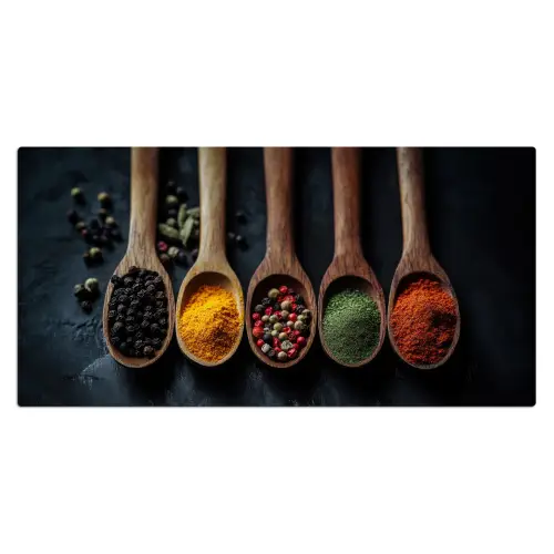 Houten - Lepels - Specerijen - Kruiden Muismat XXL klein -3d_leeg