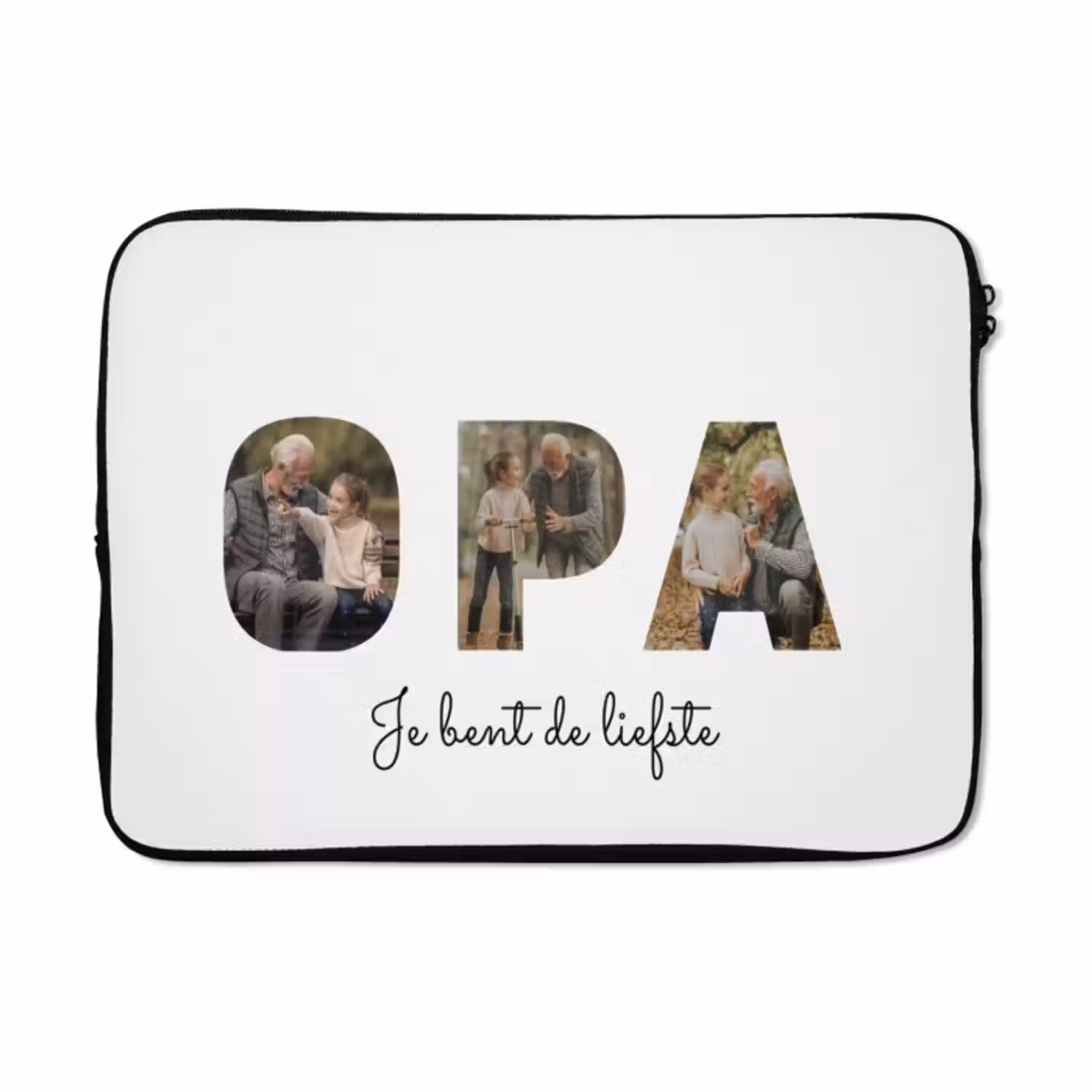 Gepersonaliseerde laptophoes - Opa - Lettercollage