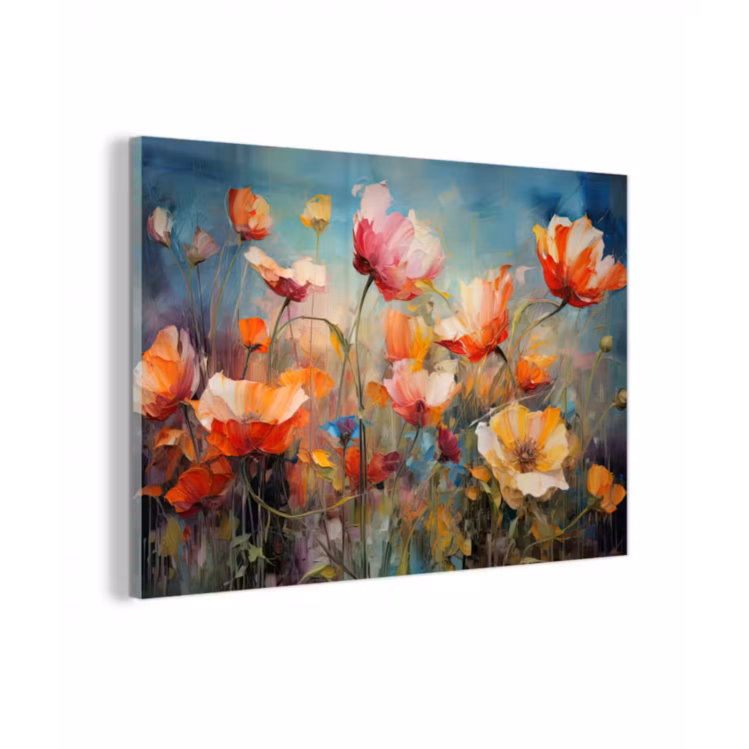 Glasbild - Blumen - Aquarell - Kunst - Botanisch - Natur