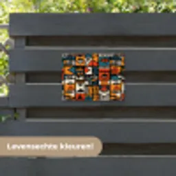 Abstract - Gezichten - Mozaïek tuinposter los doek klein -sfeer3
