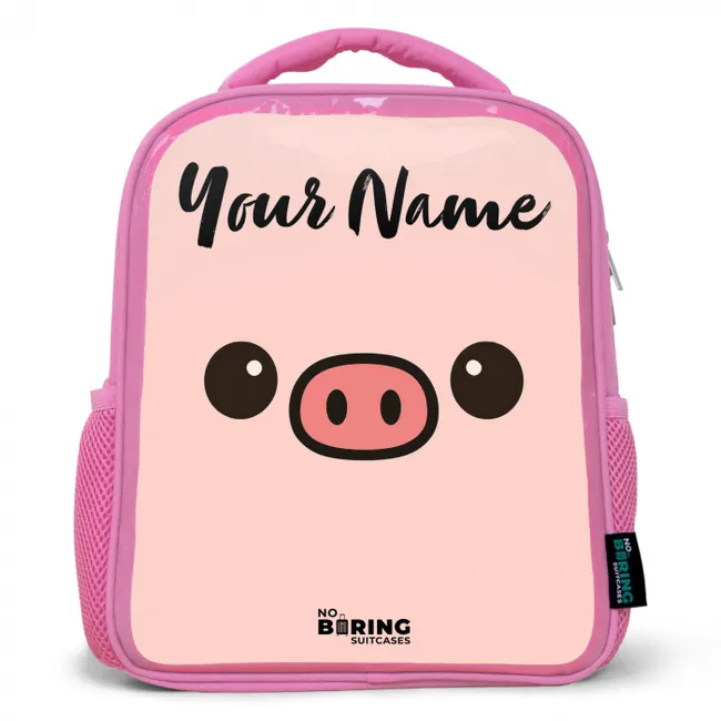Kids' Backpacks with name Pink -. Kawai - Pig - Pink