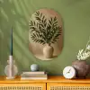 Vaas - Olijftakken - Bladeren - Beige Wandcirkel Ovaal Forex klein -sfeer2