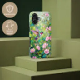 Kolibrie - Bloemen - Natuur - Kleurrijk Toughcase MagSafe Apple iPhone 17 klein -USP_PrintM_NL