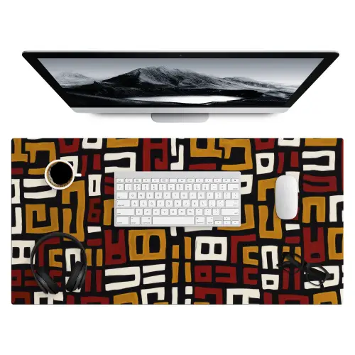 Abstract - Patroon - Rood Muismat XXL klein -3d